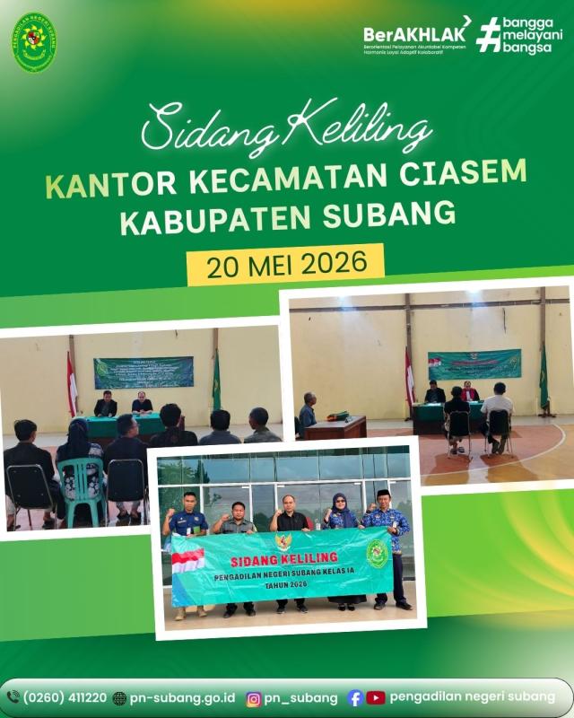 Sidang Keliling di Kantor Kec. Ciasem Sidang Keliling di Kantor Kec. Ciasem
