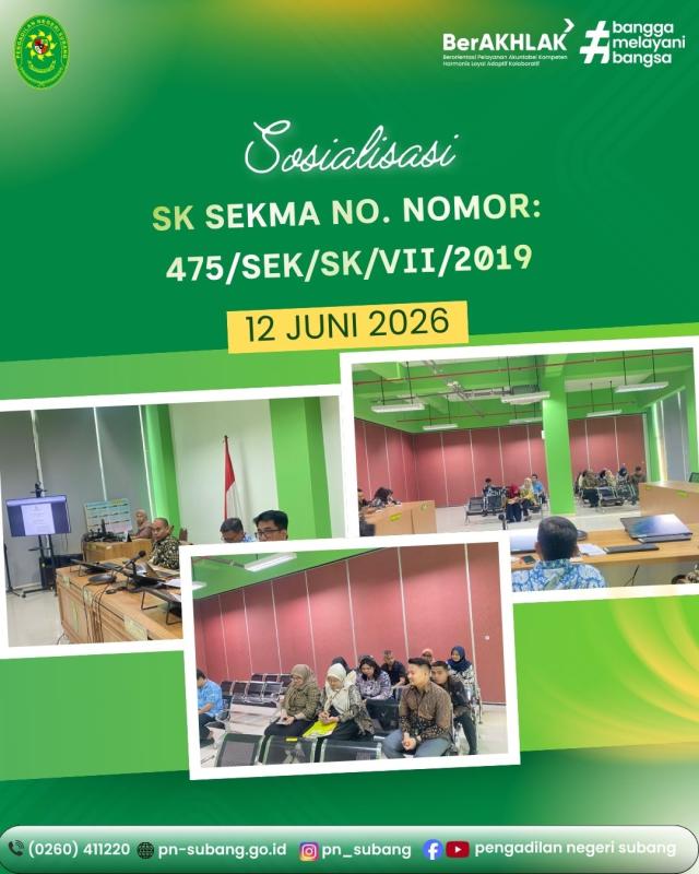 Sosialisasi Sk Sekma Nomor 475 tahun 2019 Sosialisasi Sk Sekma Nomor 475 tahun 2019