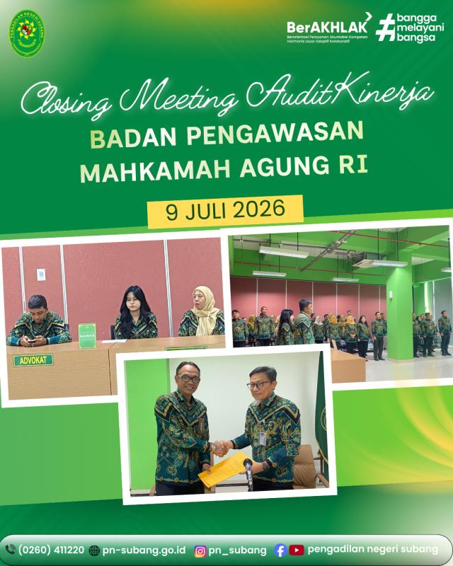 Closing Meeting Audit Kinerja Closing Meeting Audit Kinerja