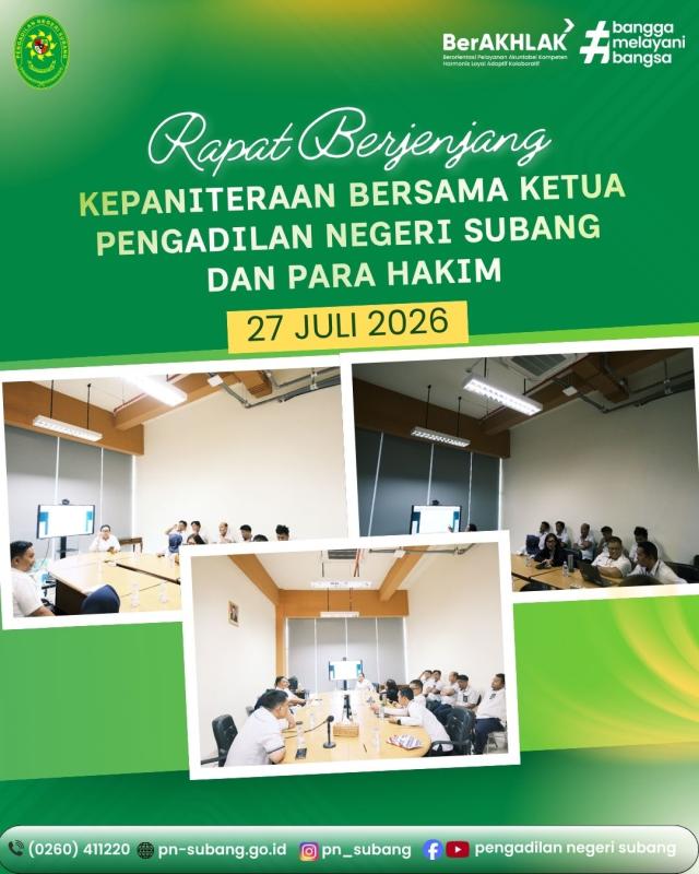 Rapat Berjenjang Kepaniteraan Rapat Berjenjang Kepaniteraan
