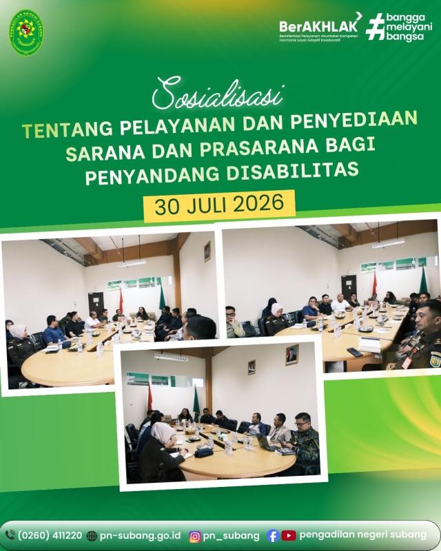 Sosialisasi Pelayanan Dan Penyediaan Sapras Bagi Penyandang Disabilitas Sosialisasi Pelayanan Dan Penyediaan Sapras Bagi Penyandang Disabilitas