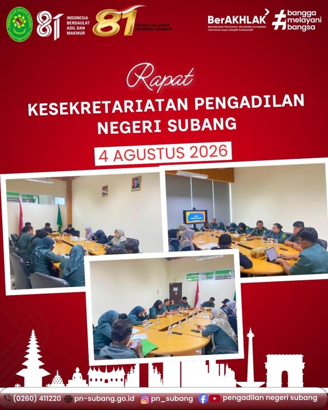 Rapat Kesekretariatan Rapat Kesekretariatan