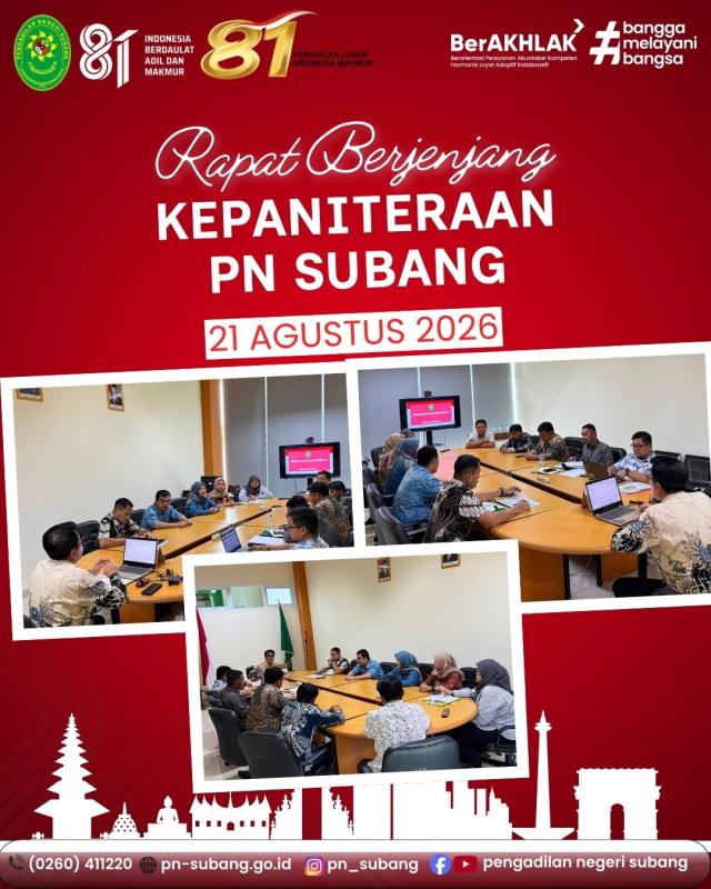 Rapat Berjenjang Kepaniteraan Rapat Berjenjang Kepaniteraan