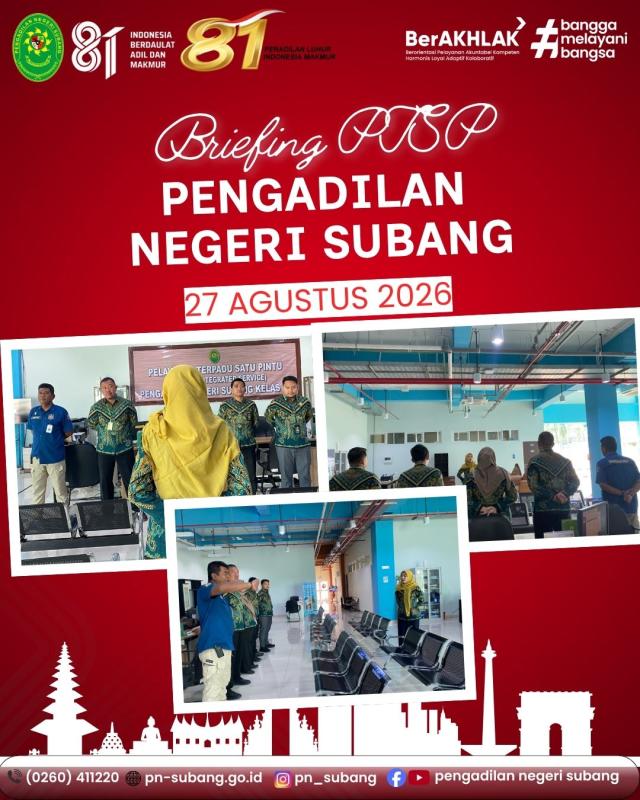 Briefing PTSP Pagi Briefing PTSP Pagi