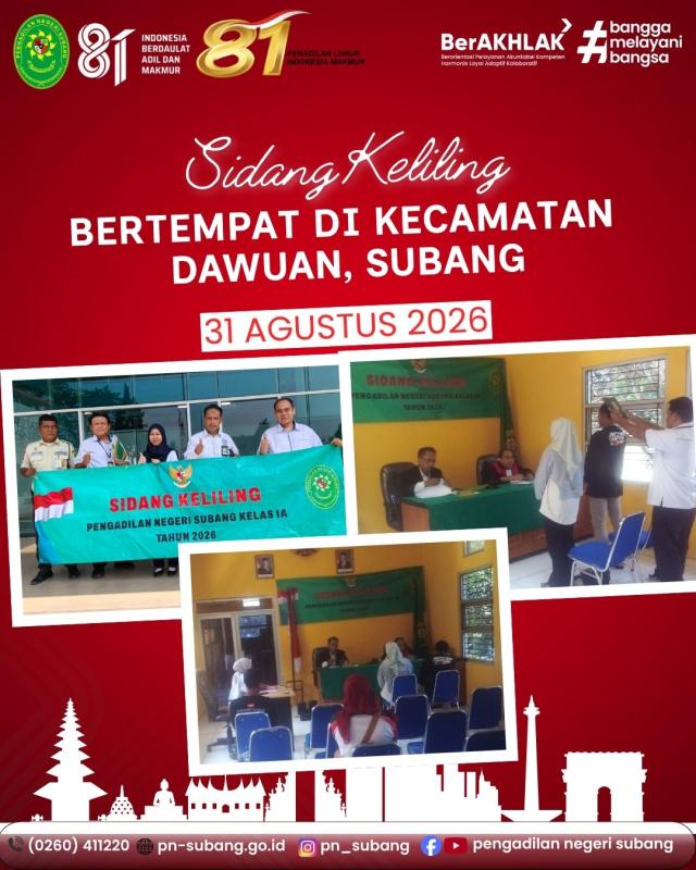 Sidang Keliling di Kec. Dawuan Sidang Keliling di Kec. Dawuan