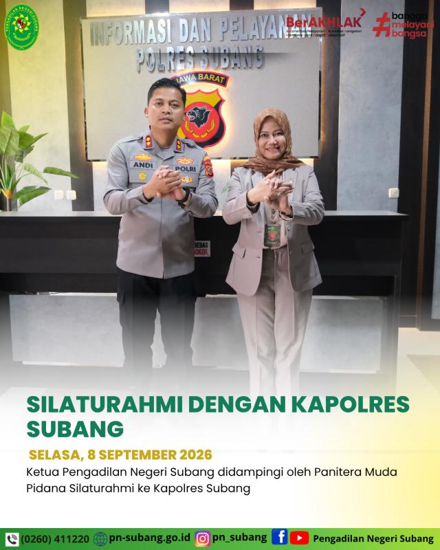 Silaturahmi dengan Kapolres Subang Silaturahmi dengan Kapolres Subang