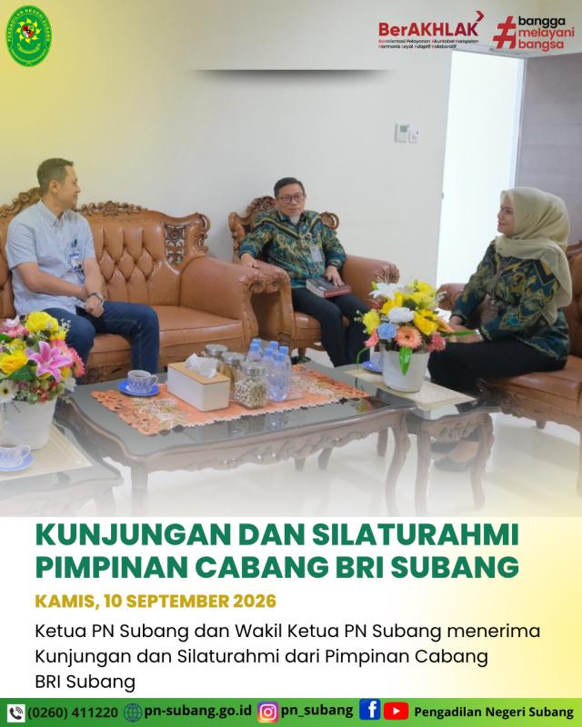 Silaturahmi Pinca BRI Subang Silaturahmi Pinca BRI Subang